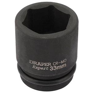 Sockets, Draper Expert 93259 33mm 3 4 inch Square Drive Hi Torq 6 Point Impact Socket, Draper