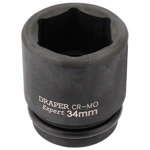 Sockets, Draper Expert 93267 34mm 3 4 inch Square Drive Hi Torq 6 Point Impact Socket, Draper