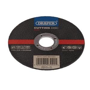 Cutting Wheels, Draper 94773 Metal Cutting Disc, 115 x 2.5 x 22.23mm, Draper