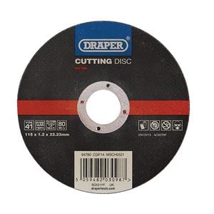 Cutting Wheels, Draper 94780 Multi Purpose Cutting Disc, 115 x 1.2 x 22.23mm, Draper