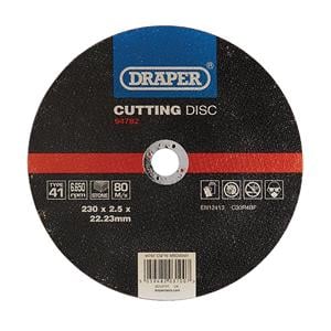 Cutting Wheels, Draper 94782 Flat Stone Cutting Disc, 230 x 2.5 x 22.23mm, Draper