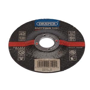 Cutting Wheels, Draper 94784 DPC Metal Cutting Disc, 115 x 2.5 x 22.23mm, Draper