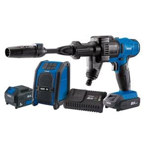 Pressure Washers, Draper 94796 D20 20V Pressure Washer, D20 20V Wireless Speaker, 1 x 2.0Ah, 1 x 3.0Ah, 1 x Fast Charger, Draper