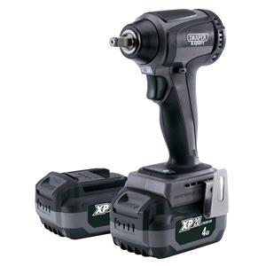 Impact Drivers and Wrenches, Draper 98963 XP20 20V Brushless 3 8" Impact Wrench (250Nm) with 2 x 4Ah Batteries and Fast Charger, Draper