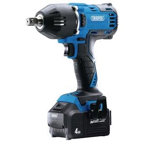 Impact Drivers and Wrenches, Draper 99251 D20 20V Brushless Mid Torque Impact Wrench, 1/2" Sq. Dr., 400Nm, 2 x 4.0Ah Batteries, 1 x Charger, Draper