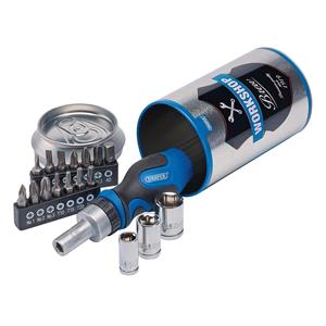 Draper 99413 Stubby Ratchet Screwdriver and Bit Set (18 piece)