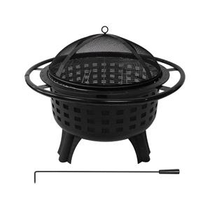 Hardware, STEEL FIRE PIT WITH GRILL 57CM, LUND