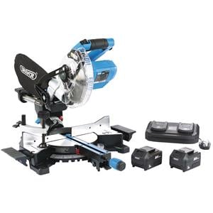 Mitre Saws, Draper 99765 D20 20V Brushless Sliding Compound Mitre Saw, 185mm, Draper