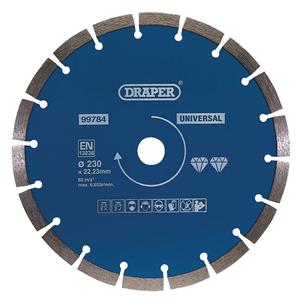 Diamond Discs, Draper 99784 Segmented Diamond Blade (230mm), Draper