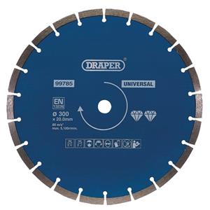 Diamond Discs, Draper 99785 Segmented Diamond Blade (300mm), Draper