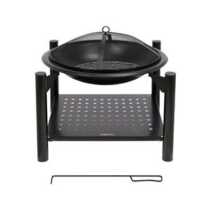 Hardware, STEEL FIRE PIT W/ LOG STORE 58X58CMX55CM, LUND