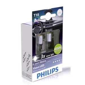 Bulbs   by Bulb Type, Philips 12V 1W T10 LED Vision 4000K Festoon Bulb, Philips