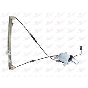 Window Regulators, Front Right Electric Window Regulator (with motor) for PEUGEOT 106 (1A, 1C), 1991 1996, 2 Door Models, WITHOUT One Touch/Antipinch, motor has 2 pins/wires, AC Rolcar