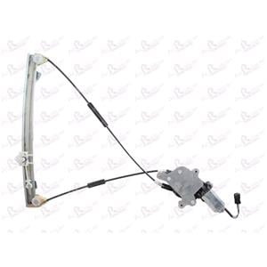 Window Regulators, Front Right Electric Window Regulator (with motor) for PEUGEOT 306 (7B, N3, N5), 1993 2001, 2 Door Models, WITHOUT One Touch/Antipinch, motor has 2 pins/wires, AC Rolcar