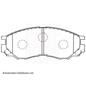 Brake Pads, Blueprint Front Brake Pads (Full set for Front Axle) (ADC44257), Blue Print