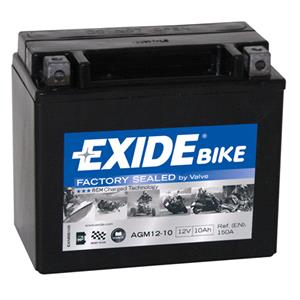 Motorcycle Batteries, Exide AGM12 10 Motorcycle Battery, Exide