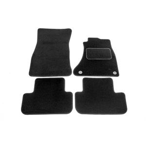 Car Mats, Tailored Car Floor Mats in Black for Audi A4 Allroad 2009 2015   2 Clip Version   Clips In Drivers Only, Tailored Car Mats