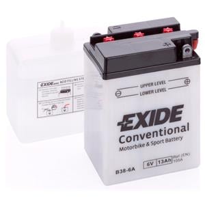 Motorcycle Batteries, Exide B38 6A Motorcycle Battery, Exide