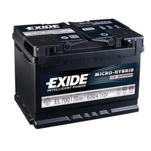 Batteries, Exide EL700 EFB Stop Start Battery 096 3 Year Guarantee, Exide