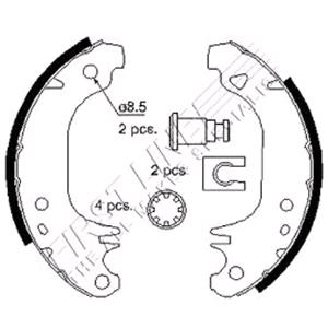 Uncategorised, First Line Brake Shoe Set, Firstline