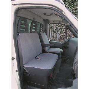 Seat Covers, Transporter universal Como, Singleseat & Doublebench front, grey   Audi A3 Limousine 2020 Onwards   Not for S Line Seats, Walser