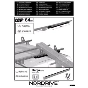 Kargo Roller Kit For Black Steel Nordrive Roof Bars - 64 cm