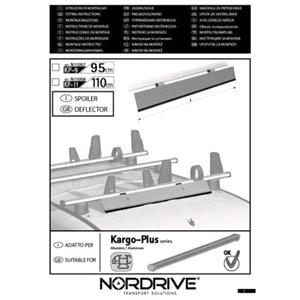 Van Roof Bar Accessories, Wind Deflector Kit For Aluminium NorDrive Roof Bars   95cm, NORDRIVE