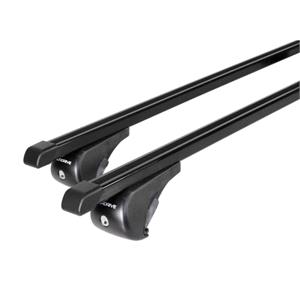 Roof Racks and Bars, Nordrive Quadra black steel square Roof Bars for Fiat Doblo Cargo 2001 2010 With Raised Roof Rails, NORDRIVE