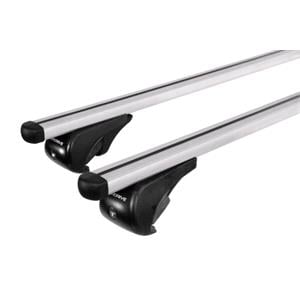 Roof Racks and Bars, Nordrive Helio silver aluminium aero  Roof Bars for Opel OMEGA B Estate 1994 to 2003 (With Raised Roof Rails), NORDRIVE