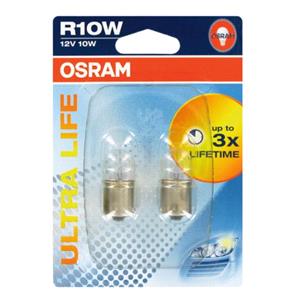 Bulbs   by Bulb Type, Osram ultra Life R10W 12V Bulb    Twin Pack, Osram