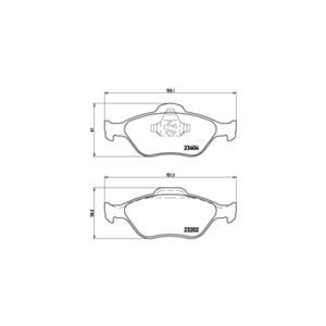 Brake Pads, Brembo Front Brake Pads (Full set for Front Axle), Brembo