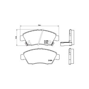 Brake Pads, Brembo Front Brake Pads (Full set for Front Axle)   P28023, Brembo