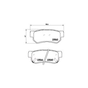 Brake Pads, Brembo Rear Brake Pads (Full set for Rear Axle)   P30014, Brembo