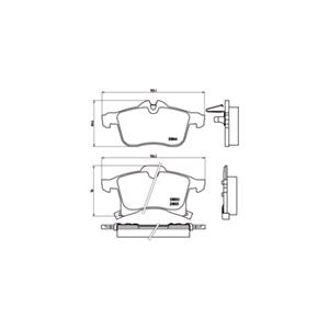 Brake Pads, Brembo Front Brake Pads (Full set for Front Axle)   P59045, Brembo