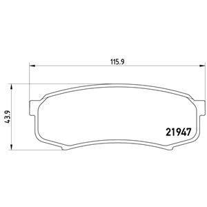 Brake Pads, Brembo Rear Brake Pads (Full set for Rear Axle)   P83024, Brembo