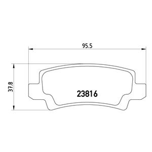 Brake Pads, Brembo Rear Brake Pads (Full set for Rear Axle)   P83065, Brembo