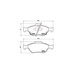 Brake Pads, Brembo Front Brake Pads (Full set for Front Axle), Brembo