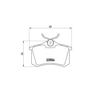 Brake Pads, Brembo Rear Brake Pads (Full set for Rear Axle), Brembo