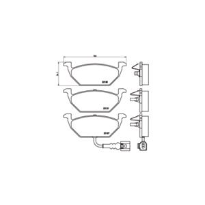 Brake Pads, Brembo Front Brake Pads (Full set for Front Axle), Brembo