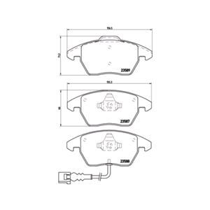 Brake Pads, Brembo Front Brake Pads (Full set for Front Axle), Brembo