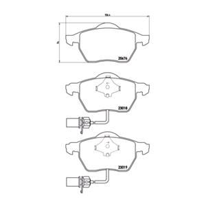 Brake Pads, Brembo Front Brake Pads (Full set for Front Axle)   P85085, Brembo