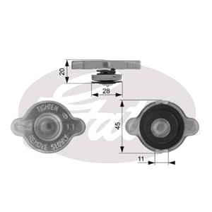 Sealing Cap, Radiator, Gates Radiator Cap   RC133 (RC133), Gates