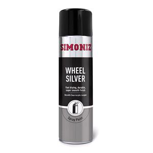 Basic Car Paints, Simoniz Wheel Silver Spray Paint - Cleans Dirt and Maintains Shine, Simoniz