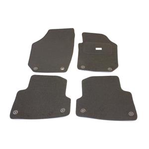 Car Mats, Tailored Car Floor Mats in Black for Skoda Fabia Estate 2007 2014   Clips In All Mats Including Rears, Tailored Car Mats