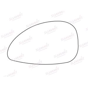 Wing Mirrors, Left Wing Mirror Stick On Mirror Glass for Citroen C4 Coupe 2004 2010, SUMMIT