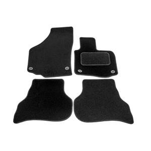 Car Mats, Tailored Car Floor Mats in Black for Volkswagen Golf V Plus Compact MPV 2005 2008   Oval Clip Version , Tailored Car Mats