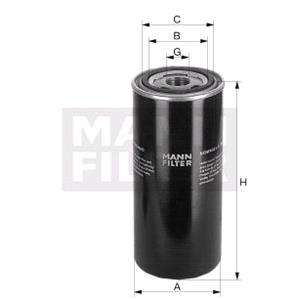 Filter, operating hydraulics, MANN Filter, operating hydraulics (WD962), MANN