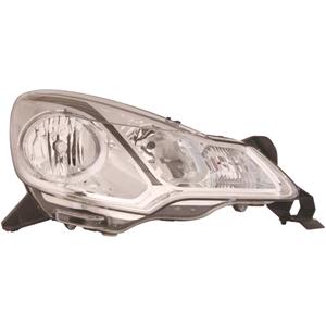 Lights, Right Headlamp (Halogen, Takes H7 / H1 Bulbs, Supplied With Motor) for Citroen DS3 2010 on, 