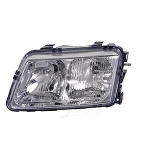 Lights, Left Headlamp (Reflector Type, Halogen, With Fog Lamp, Takes H7/H4 Bulbs, Original Equipment) for Audi A3 1996 2000, 