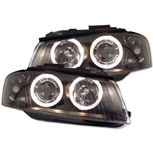 Lights, Audi A3 1996 2000 Pair LED Angel Eyes for Headlamps LH and RH, 